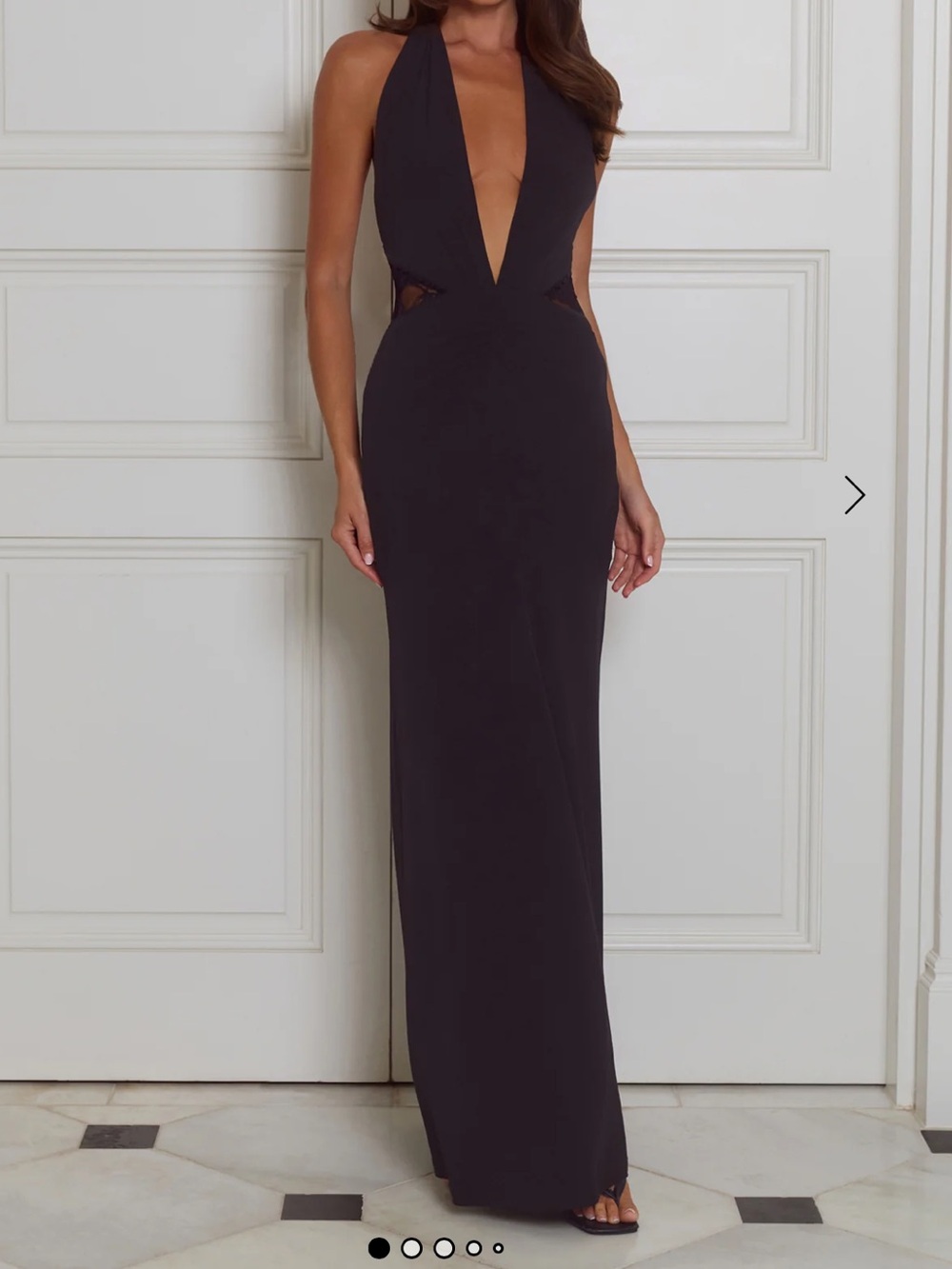IRRESISTIBLE NIGHTS HALTER MAXI DRESS BLACK